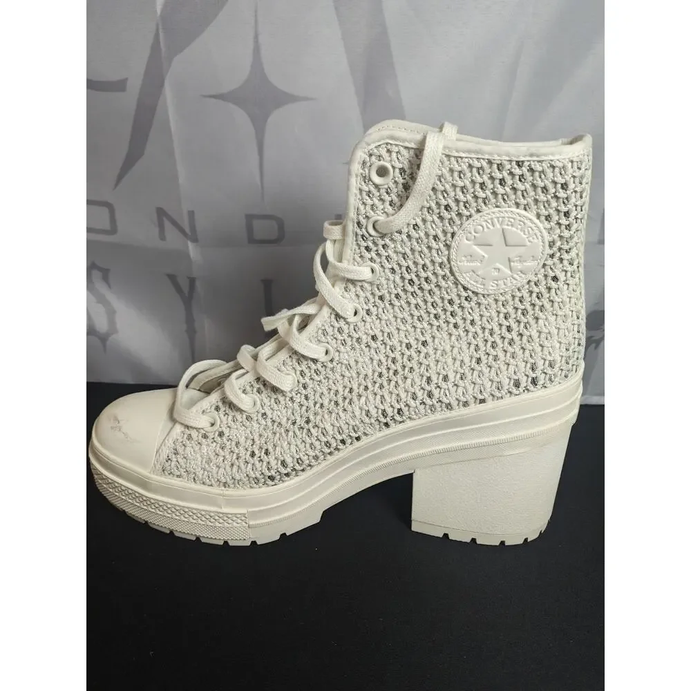 Converse Unisex 10.5 / 12.5 Chuck 70 De Luxe Heel White Platform A07535C Blems